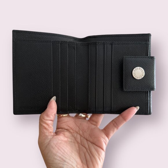 BVLGARI Black Leather Compact Wallet - Picture 5 of 6